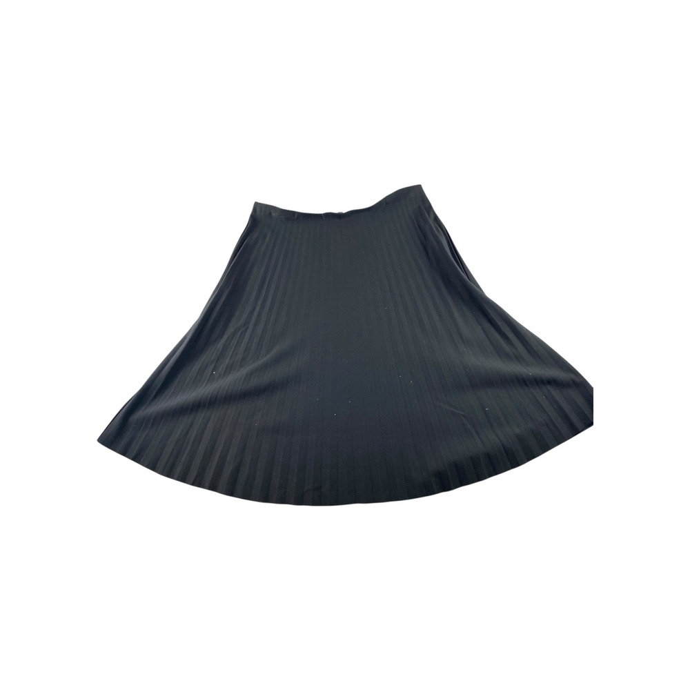 Talbots Black Striped‎ Midi Skirt Size 10
